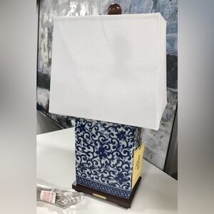 Ralph Lauren Blue Porcelain Floral Design Small Lamp